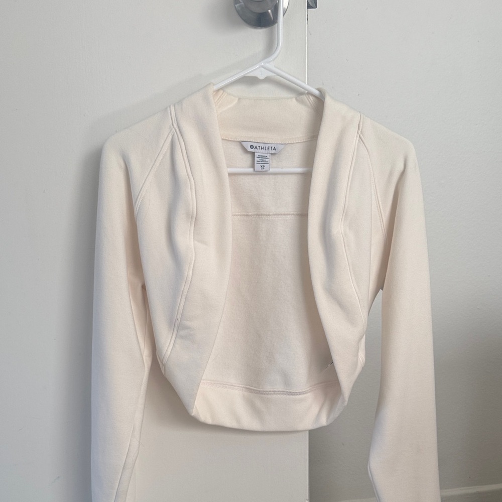 Athleta cropped luxe long sleeve sweater